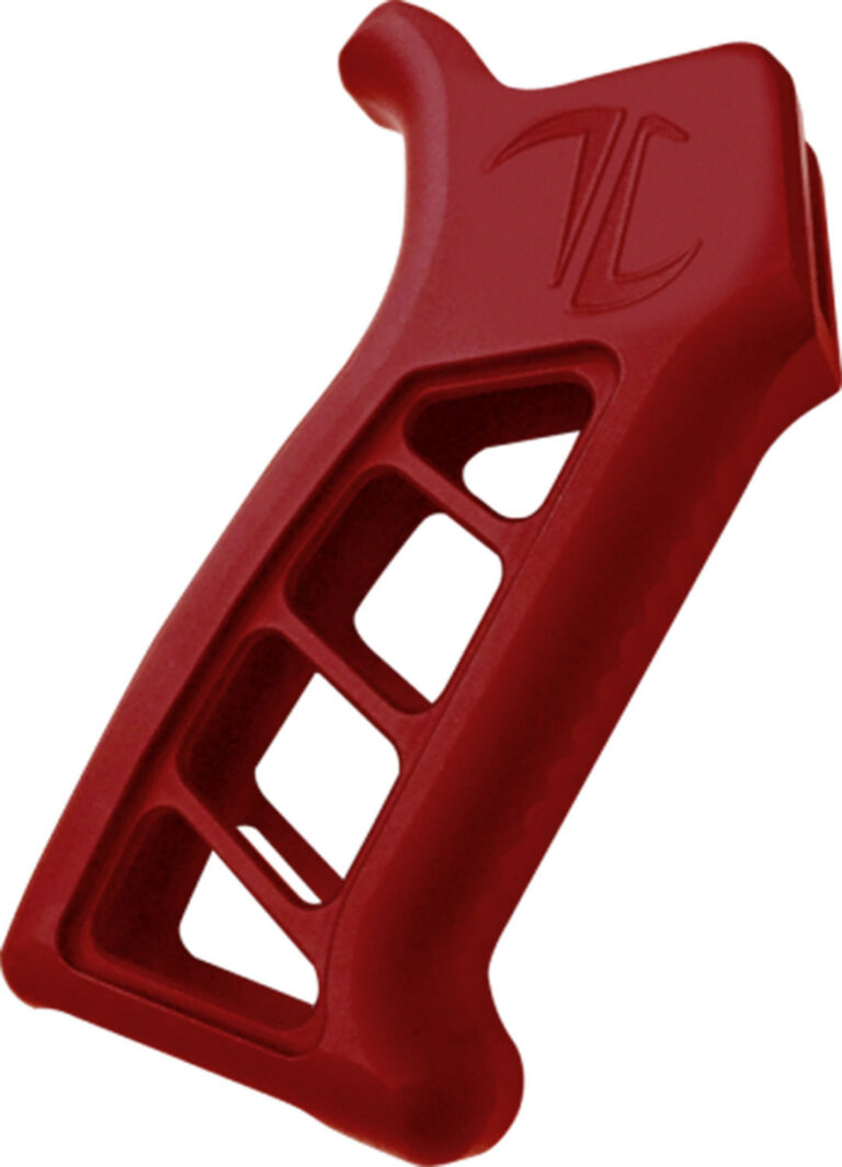 TIMBER CREEK OUTDOOR INC EARPGR Enforcer AR Pistol Grip Red Anodized with Clear