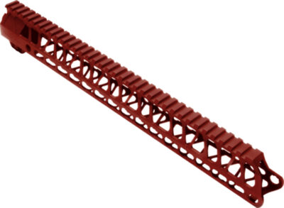 TIMBER CREEK OUTDOOR INC ME15HGR Enforcer Handguard AR-15 Red Anodized Aluminum 15″ Picatinny/M-LOK