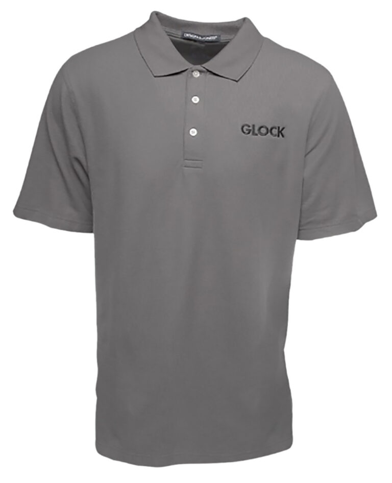 Glock AP95874 Classic Polo Gray Cotton Short Sleeve Small