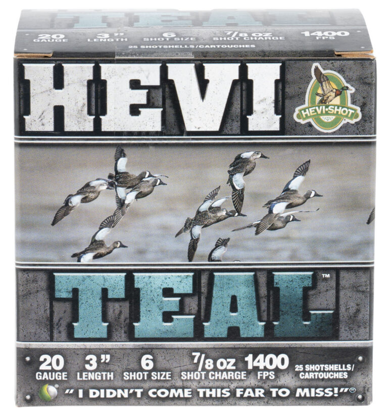 HEVI-Shot HS62006 HEVI-Teal 20Gauge 3" 7/8oz 6Shot 25 Per Box/10 Case