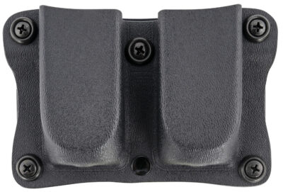 DeSantis Gunhide A87KJJJZ0 Quantico Double Mag Pouch OWB Black Kydex, Belt Clip Fits Belts Up To 1.50″ Wide, Compatible w/Glock 17 or 19 Magazines, Ambidextrous