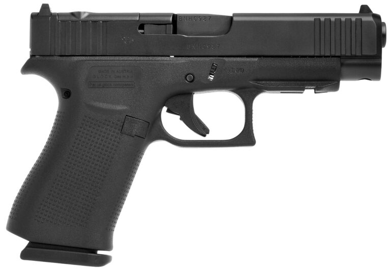 Glock PA4850201FRMOS G48 Gen5 MOS Sim Compact 9mm Luger 10+1 4.17" Black GMB Barrel, Black nDLC MOS Cut/Serrated Slide, Black Polymer Frame w/Beavertail, Black Textured Polymer Grips