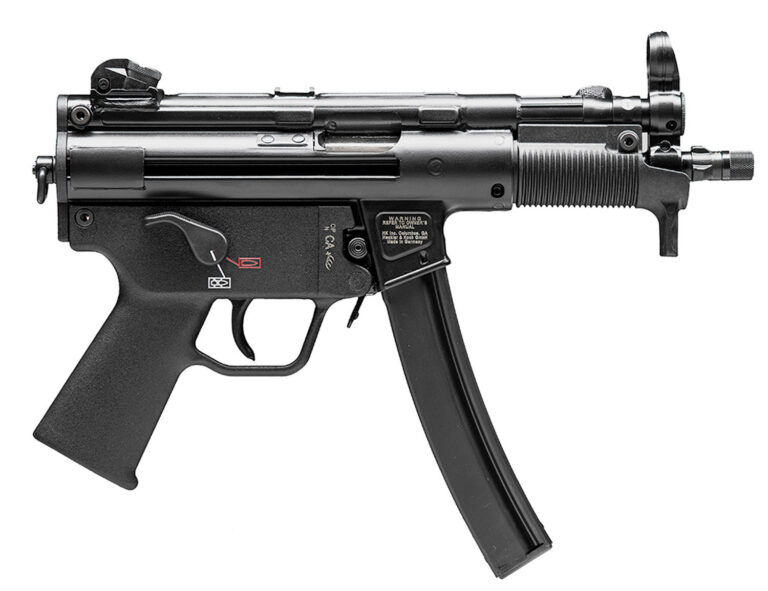 Heckler & Koch 81000481 SP5K PDW 9mm Luger Caliber with 5.83" Barrel, 30+1 Capacity, Black Metal Finish, No Stock (Sling Mount), Black Polymer Grip Right Hand