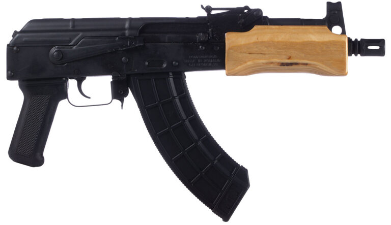 Century Arms HG2137N Draco Mini 7.62x39mm 30+1 7.75" Threaded Barrel, Black Stamped Receiver, Black Polymer Grip, Enhanced Trigger Group, Includes 1 US Palm 30rd Magazine