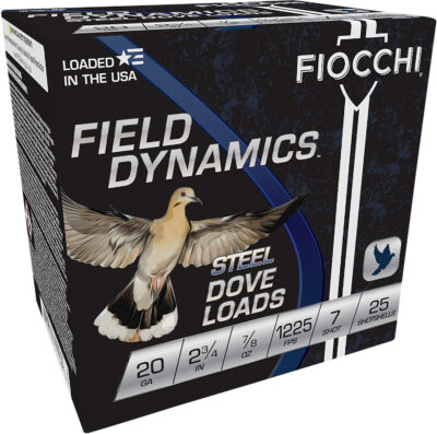 Fiocchi 20DLS7 Field Dynamics Dove & Quail 20Gauge 2.75″ 7/8oz 7Shot 25 Per Box/10 Case