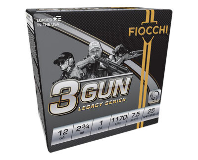 Fiocchi 12DL3G75 3-Gun Match Legacy Series 12Gauge 2.75″ 1oz 7.5Shot 25 Per Box/10 Case