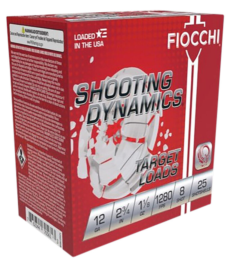 SHOOTING DYNAMICS 12 GAUGE 2-3/4'' #8 SHOT SHOTGUN AMMO SHOOTING DYNAMICS 12 GAUGE 2-3/4'' 1-1/8OZ #8 SHOT 25/BOX