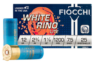 Fiocchi 12WRNL75 Exacta Target White Rino Lite 12Gauge 2.75″ 1 1/8oz 7.5Shot 25 Per Box/10 Case