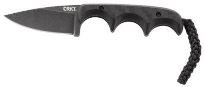 CRKT 2384K Minimalist  2.16″ Fixed Drop Point Plain Black Stonewashed 5Cr15MoV SS Blade/Black G10 Handle Includes Lanyard/Sheath
