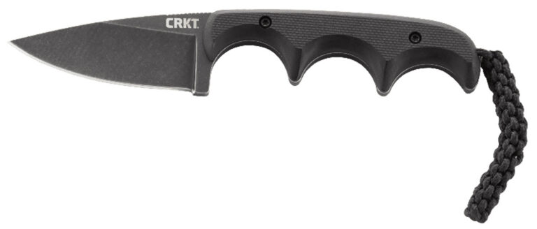 CRKT 2384K Minimalist  2.16" Fixed Drop Point Plain Black Stonewashed 5Cr15MoV SS Blade/Black G10 Handle Includes Lanyard/Sheath