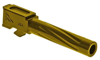 Rival Arms RA20G203E Precision V1 Match Grade 9mm Luger Compatible w/Glock 19 Gen5, 4.02″ Fluted Gold PVD Stainless Steel
