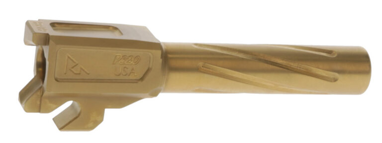 Rival Arms RA20P301E Precision Match Grade 9mm Luger 3.90" Fluted Gold PVD Steel, Fits Sig P320 Carry