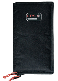 GPS Bags GPS865PS Pistol Sleeve Medium Black Nylon with Locking Zippers & Thin Design Holds 1 Handgun