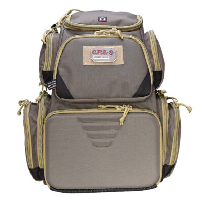 GPS Bags 1611SC Sporting Clays Backpack Olive w/Visual ID Storage System, Lockable Zippers, Storage Pockets, Pull-Out Rain Cover