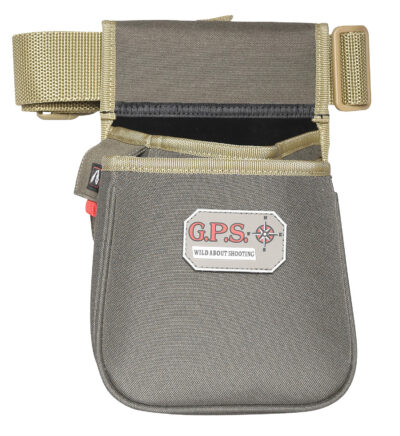 GPS Sporting Clay Contoured Double Shotshell Pouch Olive w/Belt