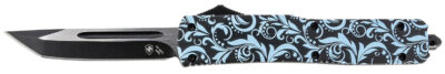 Templar Knife MMDT231 Gen II Maiden Teal Slim 3.43″ OTF Tanto Plain Black Oxide Stonewashed 440C SS Blade, 5.05″ Teal Aluminum Handle, Glass Breaker