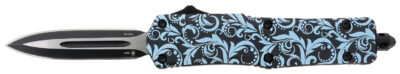 Templar Knife SMDT131 Gen II Maiden Teal Small 2.69″ OTF Dagger Plain Black Oxide Stonewashed 440C SS Blade, 4.31″ Teal Aluminum Handle, Glass Breaker