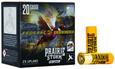 Federal PFX204FS5 Premium Prairie Storm FS 20Gauge 2.75″ 1oz 5Shot 25 Per Box/10 Case