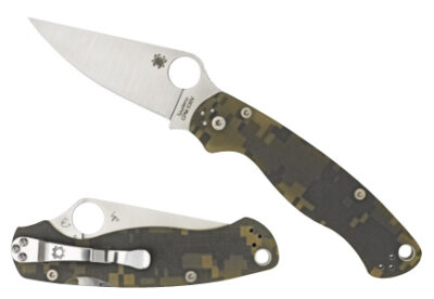 Spyderco Paramilitary 2 Folding Knife 3.42″ CPM-S45VN Black Plain Blade, Digital Camo Handles, Compression Lock – C81GPCMOBK2