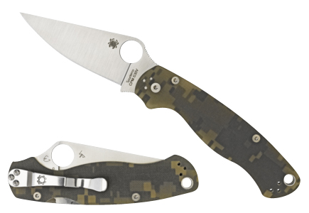 Spyderco Paramilitary 2 Folding Knife 3.42" CPM-S45VN Black Plain Blade, Digital Camo Handles, Compression Lock - C81GPCMOBK2