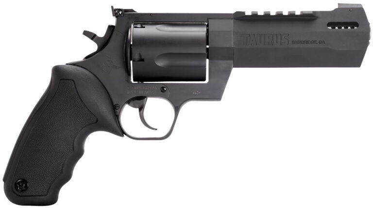 Taurus 2460051RH Raging Hunter 460 S&W Mag 5rd 5.12" Matte Black Barrel Matte Black Oxide Steel Cylinder & Frame Black Rubber with Integrated Cushion Insert Grip