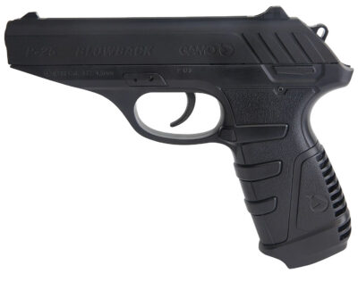Gamo 611138054 P-25 Blowback Air Pistol CO2 177 16+1 Black Textured Polymer Grips
