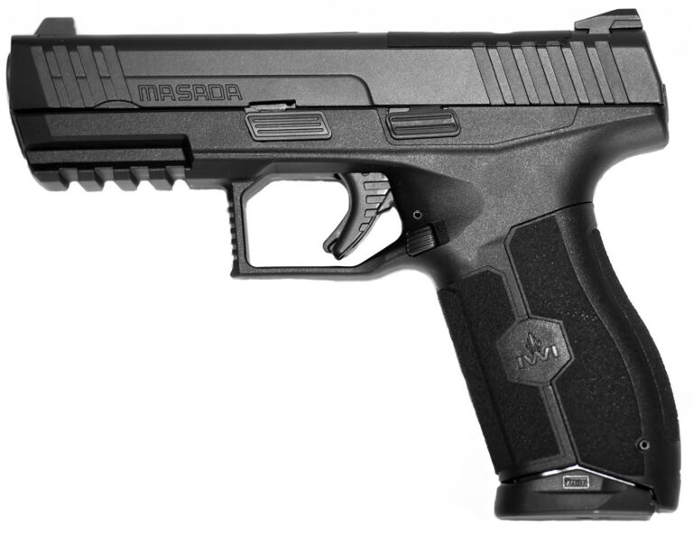 IWI US M9ORP17FD MASADA 9mm Luger 17+1 4.10" Black Button Rifled Steel Barrel/Black Optic Ready/Serrated Slide/Flat Dark Earth Polymer Frame w/Picatinny Rail/FDE Polymer Grips Ambidextrous