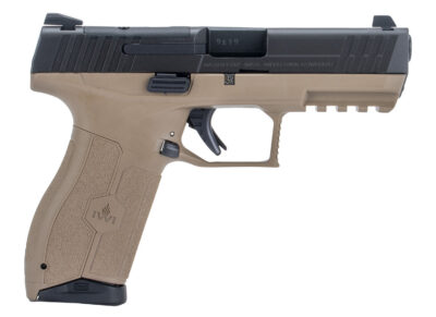 IWI US M9ORP10FD MASADA  9mm Luger 10+1 4.10″ Black Button Rifled Steel Barrel/Black Optic Ready/Serrated Slide/Flat Dark Earth Polymer Frame w/Picatinny Rail/FDE Polymer Grips Ambidextrous