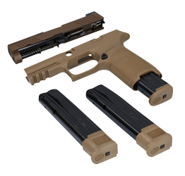 X-CHANGE CONVERSION KIT P320C TO P320-M18 3.9” CONFIGURATON X-CHANGE KIT P320C-M18 3.9” 9MMLUGER (1)17RD(2)21RD MAG COY