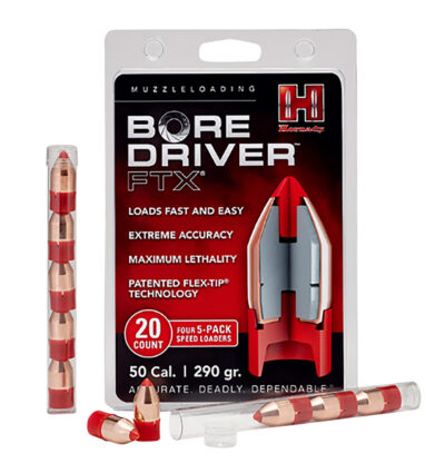 BORE DRIVER FTX 50 CALIBER MUZZLELOADER BULLETS BORE DRIVER FTX 50 CALIBER (.499”) 290GR 20/PACK
