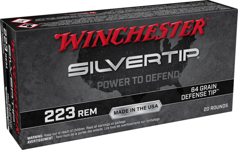 Winchester Silvertip Rifle Ammo 223 Rem. 64 gr. Defense Tip 20 rd.