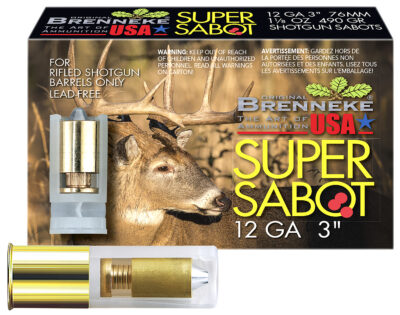 Brenneke SL123SUS SuperSabot  12Gauge 3″ 1 1/8oz Sabot Slug Shot 5 Per Box/50 Case