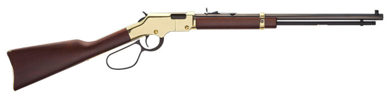 Henry H004ML Golden Boy Large Loop 22 WMR Caliber with 12+1 Capacity, 20.50" Blued Barrel, Brasslite Metal Finish & American Walnut Stock Right Hand (Full Size