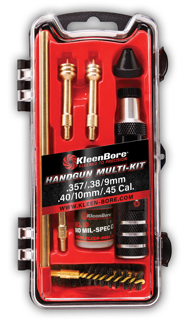 KleenBore Multi-Handgun .38/9/10mm/.40/.45 Caliber Cleaning Kit