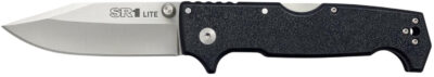 Cold Steel CS62K1 SR1 Lite 4″ Folding Clip Point Plain 8Cr13MoV SS Blade/Black Griv-Ex Handle Includes Pocket Clip