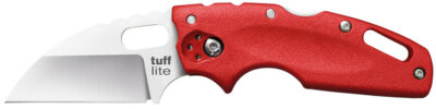 Cold Steel CS20LTR Tuff Lite  2.50″ Folding Clip Point Plain AUS-8A SS Blade/Red Griv-Ex Handle Includes Pocket Clip