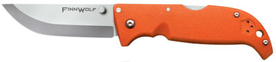 Cold Steel CS20NPJ Finn Wolf 3.50″ Folding Straight Back Plain Satin Polished AUS-8A SS Blade/Blaze Orange Griv-Ex Handle Includes Pocket Clip