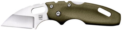 Cold Steel CS20MTGD Tuff Lite Mini 2″ Folding Sheepsfoot Plain 4034 Stainless Steel Blade/OD Green Griv-Ex Handle Includes Pocket Clip