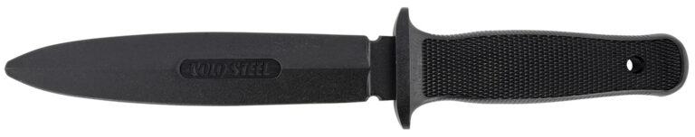 Cold Steel CS92R10D Peace Keeper I Rubber Trainer 7" Fixed Plain Blade Black Santoprene