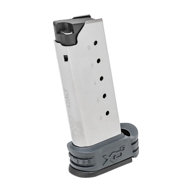 .45 ACP 6-ROUND XD-S MID-SIZE MAGAZINE W/GRAY SLEEVES FOR BACKSTRAPS 1 & 2