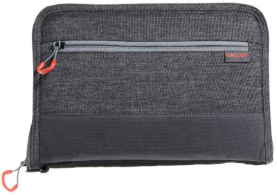 Allen 7757 Auto-Fit 2.0 Deluxe Handgun Case Gray w/Red Accents, Foam Padding, Knit Interior, Exterior Pocket  Finish for Most Full-Size Semi-Autos 11″ L