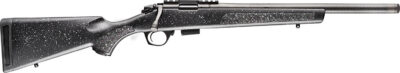 Bergara Rifles BMR002 BMR Carbon Fiber Full Size 22 LR 5+1/10+1 18″ Matte Blued Carbon Fiber/Steel Threaded Barrel & Drilled & Tapped Steel Receiver, Fixed Black/Gray Speckled Synthetic Stock