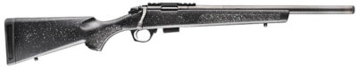 Bergara Rifles BMR004 BMR Carbon Fiber Full Size 22 WMR 5+1/10+1 20″ Matte Blued Carbon Fiber/Steel Threaded Barrel & Drilled & Tapped Steel Receiver, Fixed Black/Gray Speckled Synthetic Stock
