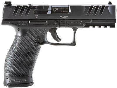 Walther Arms 2842475 PDP  9mm Luger 18+1 4.50″ Black Polygonal Rifled Barrel, Black Optic Ready/Serrated Steel Slide, Black Polymer Frame w/Picatinny Rail, Ambidextrous