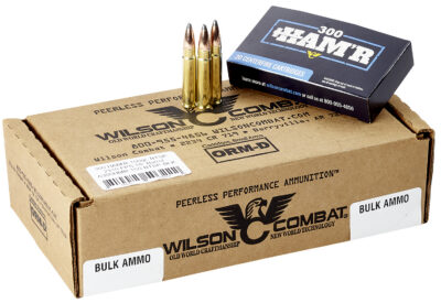 Wilson Combat A300HMR150BTSP HAM’R Boat Tail 300 HAM’R 150 gr Speer Boat Tail Soft Point 20 Per Box/ 10 Case