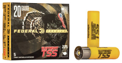Federal PTSSX259F9 Premium Turkey Heavyweight TSS 20Gauge 3″ 1 1/2oz 9Shot 5 Per Box/50 Case