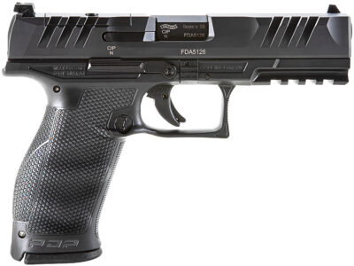 Walther Arms 2858444 PDP Compact 9mm Luger 15+1 4″ Black Polygonal Rifled Barrel, Black Optic Ready/Serrated Slide, Tan Polymer Frame w/Picatinny Rail, Black Performance Duty Texture Grips, Ambidextrous