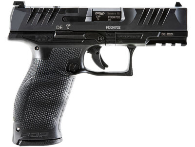 Walther Arms 2854694 PDP Optic Ready 9mm Luger 4″ Barrel 10+1, Polymer Frame With Picatinny Acc. Rail, Optic Cut Super Terrain Serrated Steel Slide, Performance Duty Trigger, Manual Safety