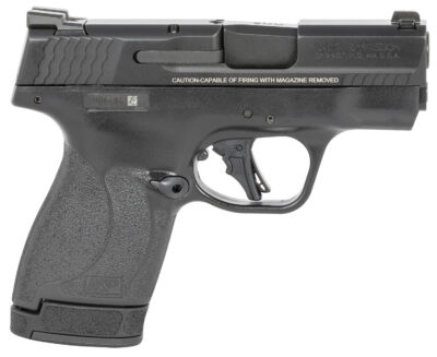 Smith & Wesson 13250 M&P Shield Plus Micro-Compact 9mm Luger 10+1/13+1, 3.10″ Black Stainless Steel Barrel, Matte Black Armonite Serrated Slide, Matte Black Polymer Frame, No Thumb Safety