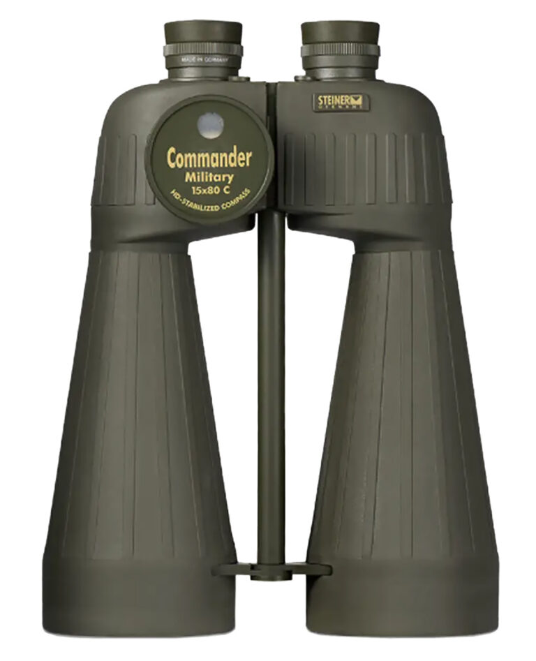 Steiner 2693 M1580 Reticle & Compass 15x80mm Range Finding Reticle Floating Prism Sports-Auto Focus, OD Green Makrolon w/Rubber Armor Features Compass
